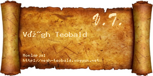 Végh Teobald névjegykártya